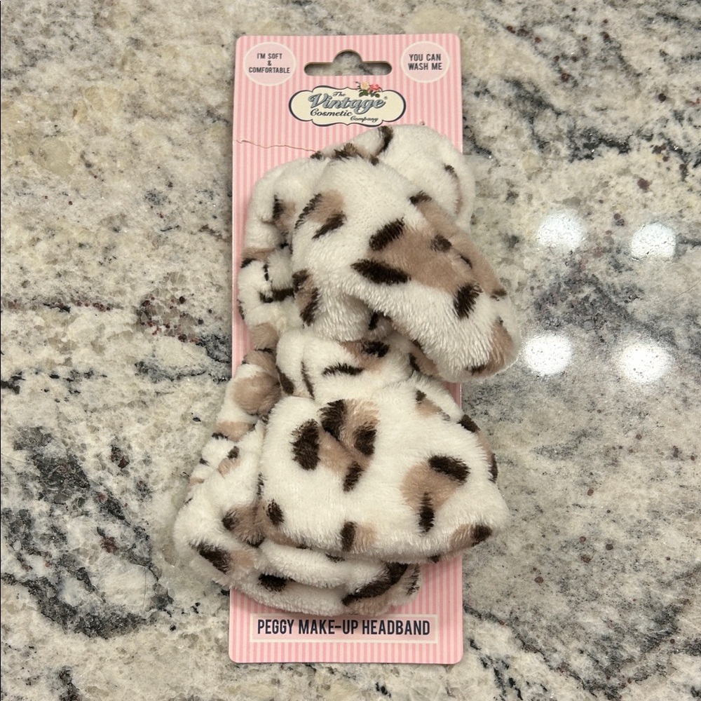 Vintage Cosmetic Company Cream and Brown Headband